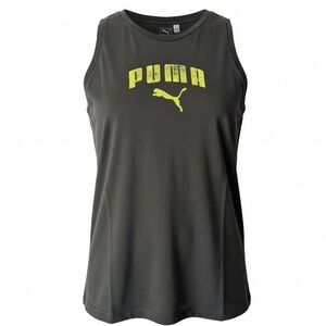 Puma Sleeveless Logo Tank Top Black Sport Lifestyle Tee Size XL